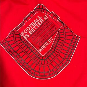 Red Graphic Football Sweatshirt